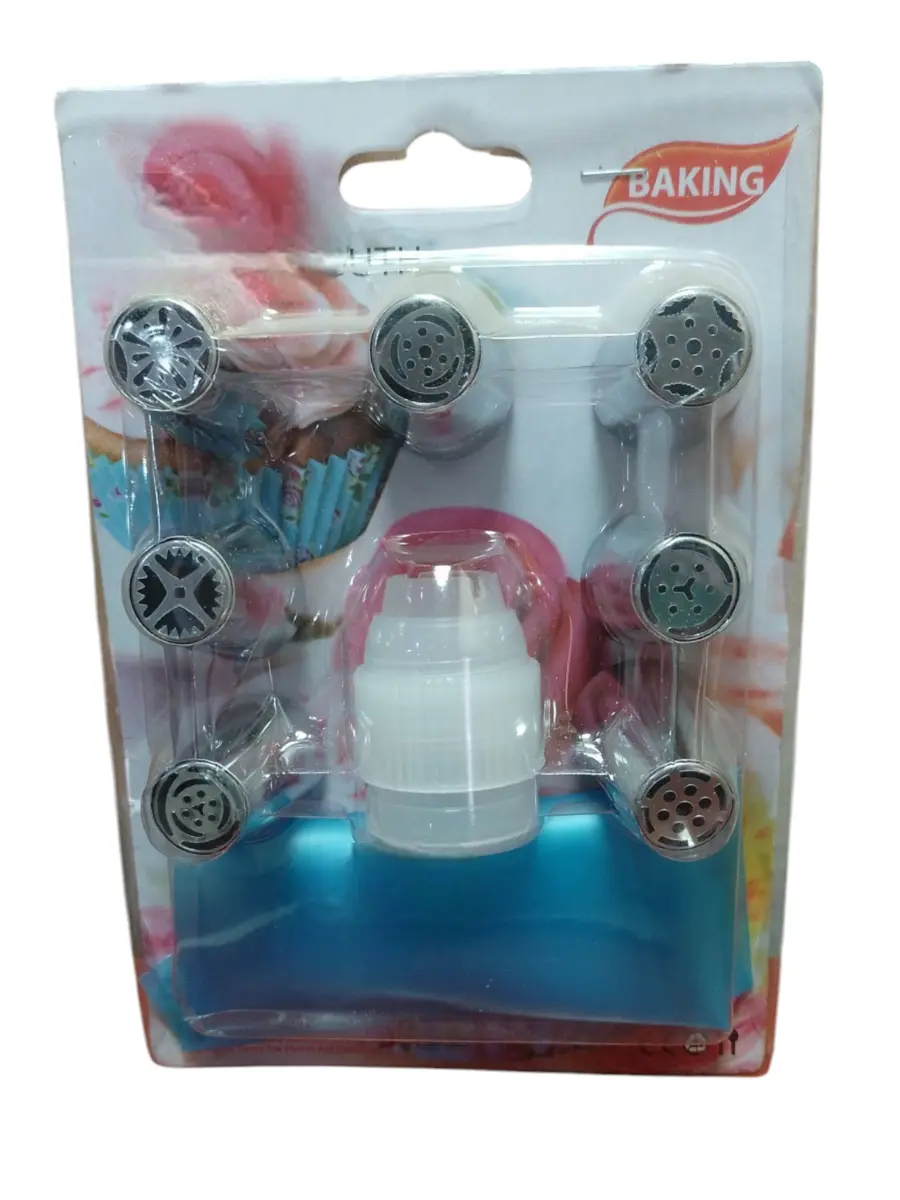 SET 7 PICOS RUSOS+ADAPTADOR+MANGA BAKING